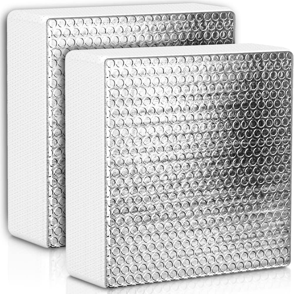 SIKADEER RV Vent Insulator 14″X14″X3″, 2 Piece Universal RV Skylight Cover with Reflective Surface, Skylight Shade Energy Savings Sunroof Fits for 14 Inch X 14 Inch Rv/Camper Vents