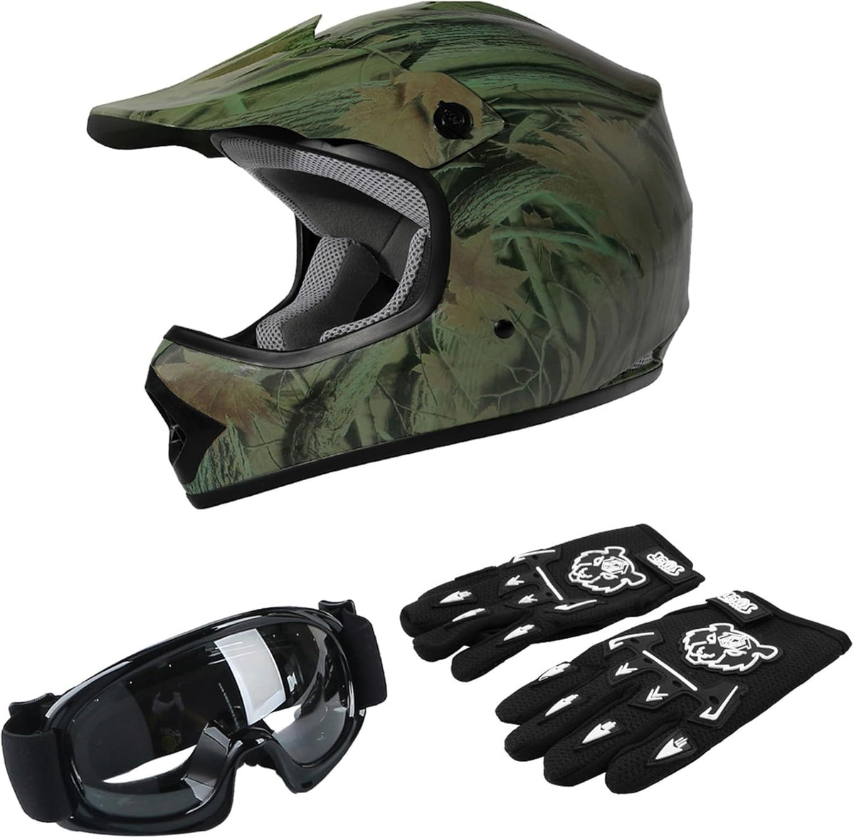 TCT-MOTORPARTS DOT Youth Kids Dirt Bike Full Face Helmets Motocross ATV Offroad Four Wheeler Helmet Pink Butterfly Medium Size