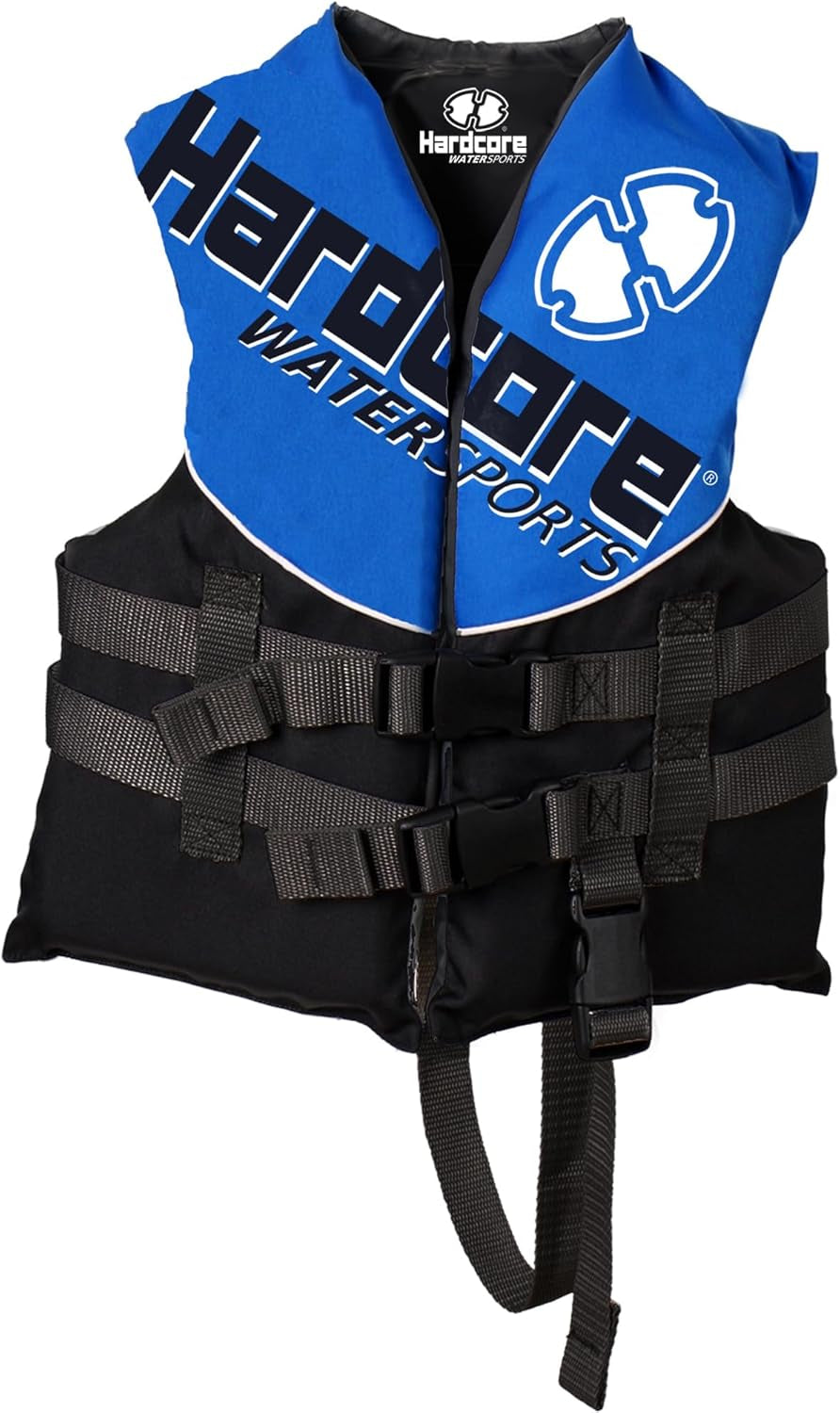 Hardcore Coast Guard Type III PFD for Youth Child Teen Adult; Life Vest Flotation Device; Life Jacket Paddle Vest for Big Kids, Jet Ski, Wakeboard, Hardshell Kayak Life Jacket