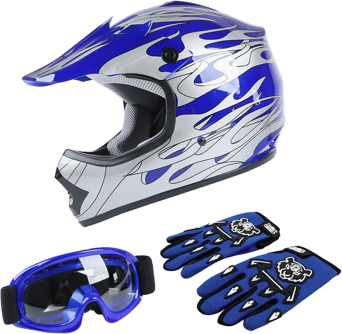 TCT-MOTORPARTS DOT Youth Kids Dirt Bike Full Face Helmets Motocross ATV Offroad Four Wheeler Helmet Pink Butterfly Medium Size