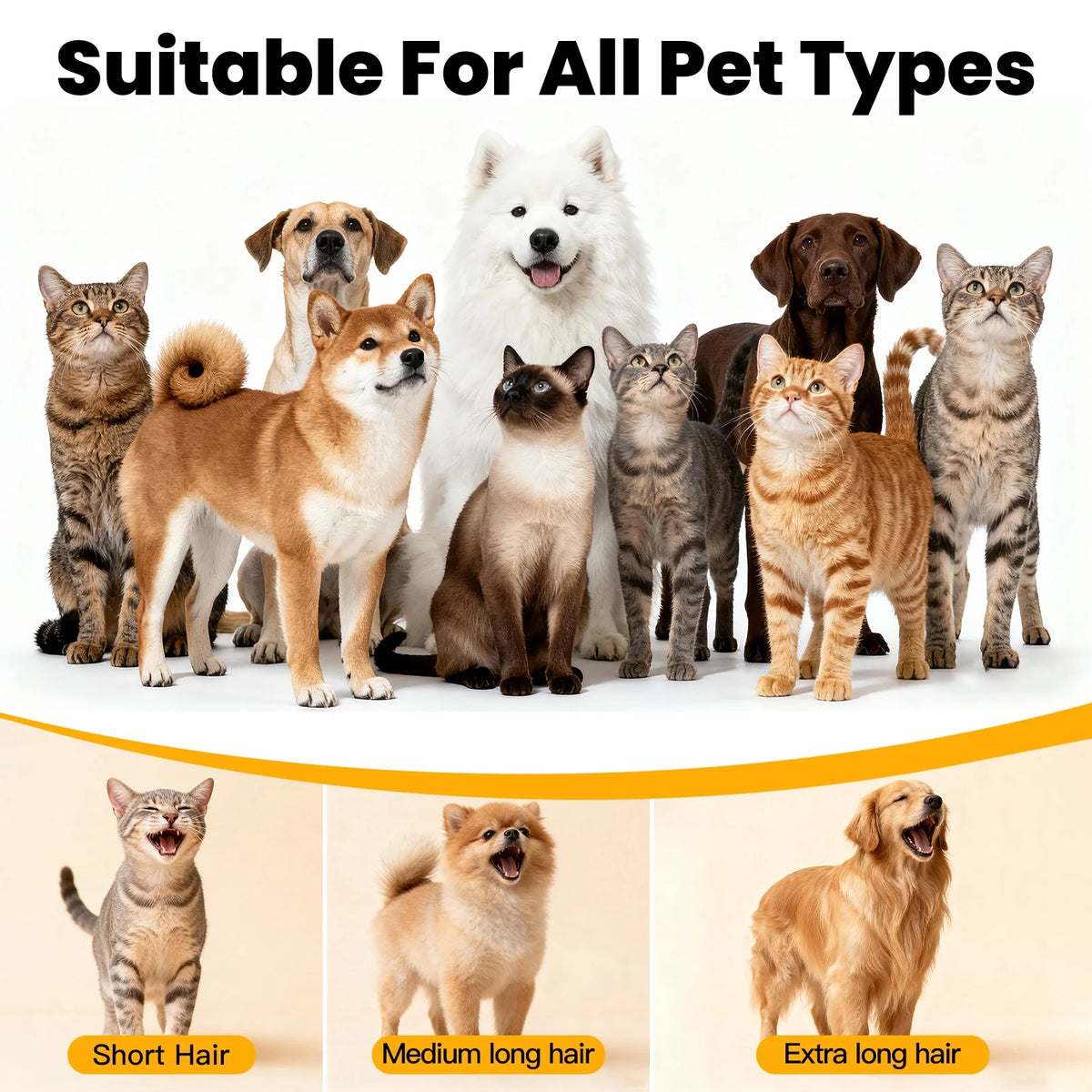 GP04 Dog Grooming Kit, 5 Grooming Tools, Pet Grooming Vacuum, Dog Clippers Kit, Low Noise