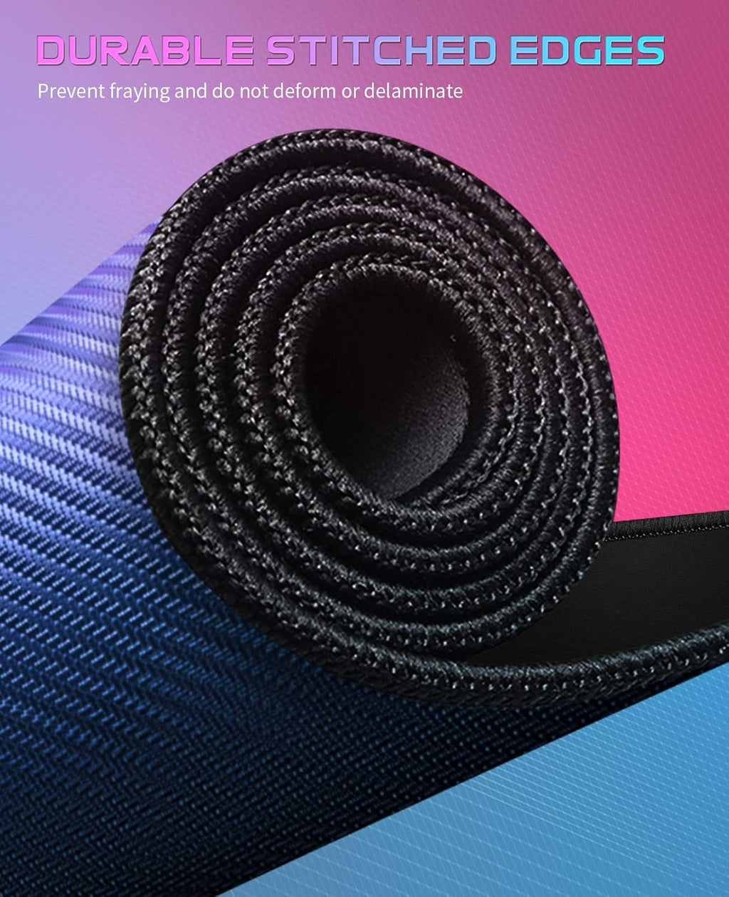 Gaming Mouse Pad, Utechsmart Extended Large Mousepad with Superior Micro-Weave Cloth , Waterproof Keyboard Pad with Stitched Edges, Non-Slip Base, 31.5 X 15.7 Inch, XXL, Black