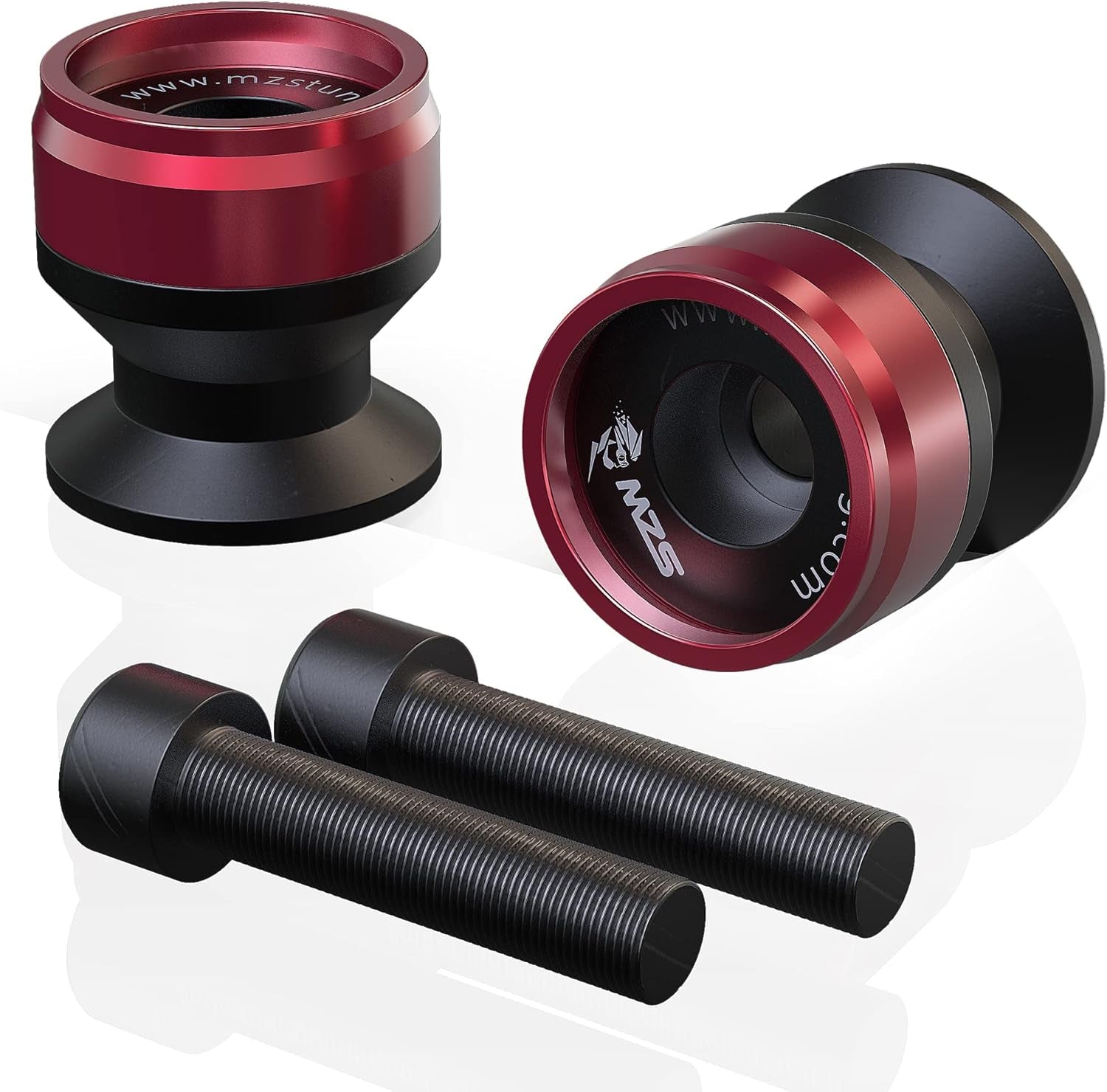 MZS 8MM Swingarm Spools Sliders Stand Universal M8 Black Compatible with CBR 600 F2 F3 F4 F4I CBR600RR CBR1000RR GSXR600 GSXR750 GSXR1000 GSXS750 SV650 ZX6R ZX10R Z650 Z900 Z1000 EX400 EX650 Daytona