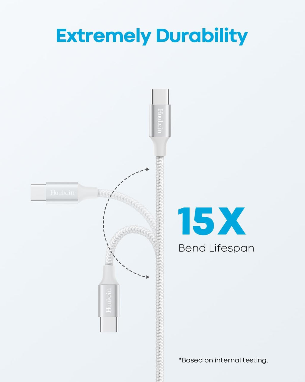 Huukein Short USB C Cable 1Ft, 2 Pack USB a to USB C Carplay Cable for Iphone 17 Air 16 15 Pro Max Plus, Short USBC Car Charger Cord, White