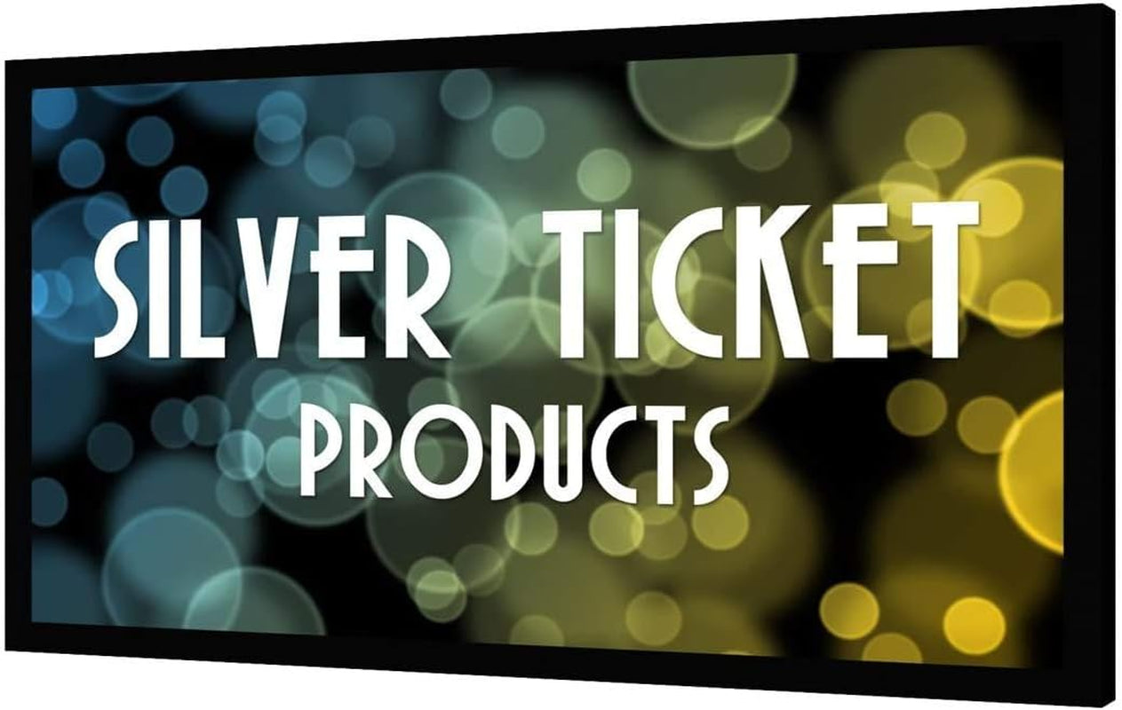 Silver Ticket Products STR Series 6 Piece Home Theater Fixed Frame 4K / 8K Ultra HD, HDTV, HDR & Active 3D Movie Projection Screen, 16:9 Format, 150" Diagonal, White Material STR-169150