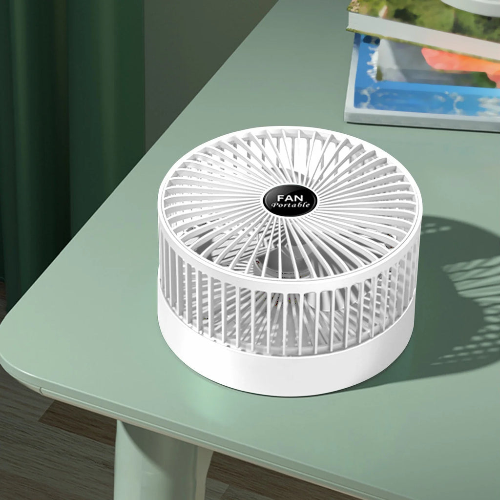 Vikakiooze Cooling Stretchable Fan, Fan Portable, 3 Speeds Desktop Table Fan, Plug in Power Fan, Rotation Strong Wind, Quiet Personal Small Fan for Home Desktop Office, White