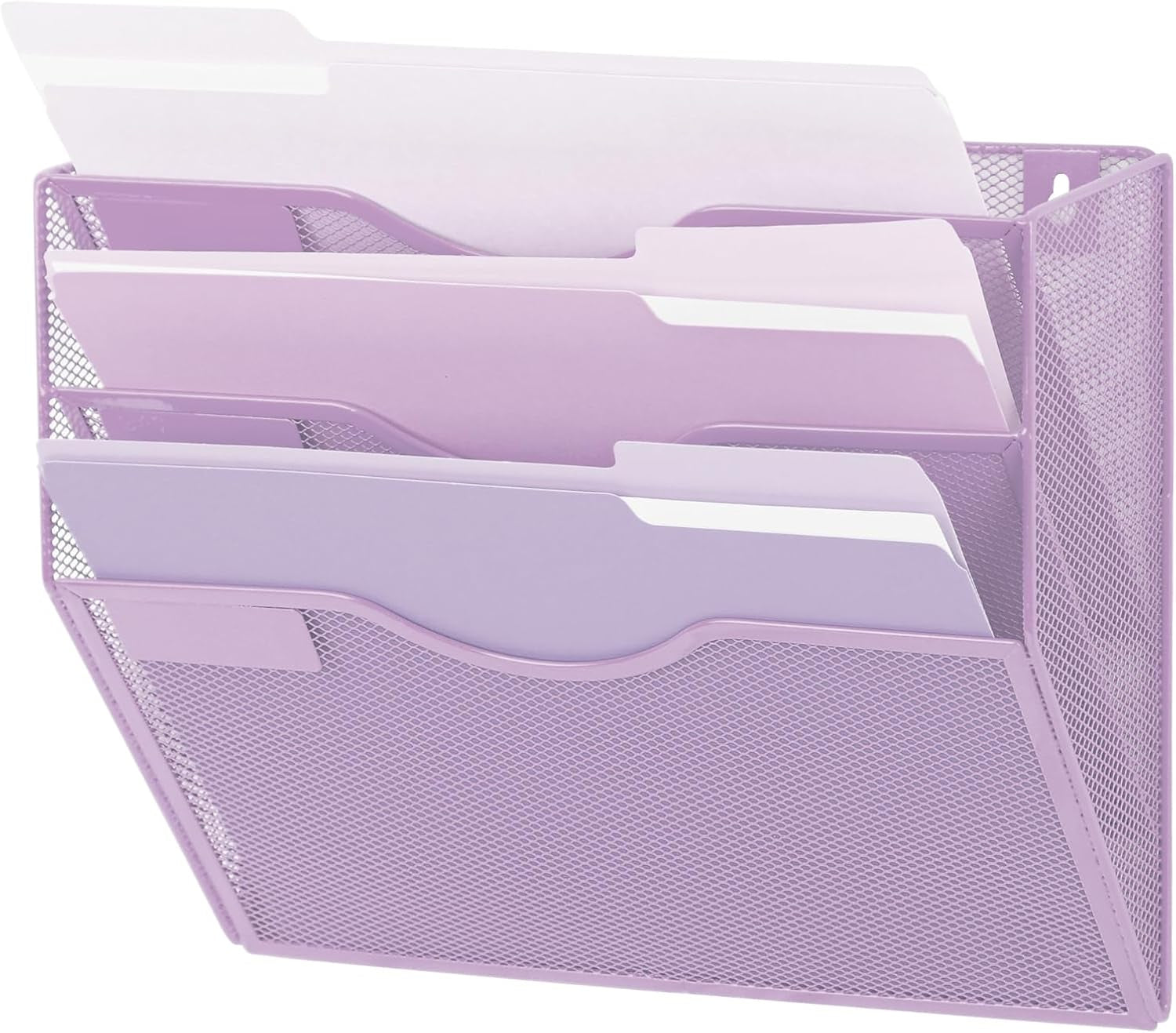 EASEPRES 8 Pocket Mesh Hanging Wall File Organizer, Wall Mounted Mail Paper Document Folder Holder, Clipboard Storage Organization Magazine Rack with Nametag Label for Office Home School, Black