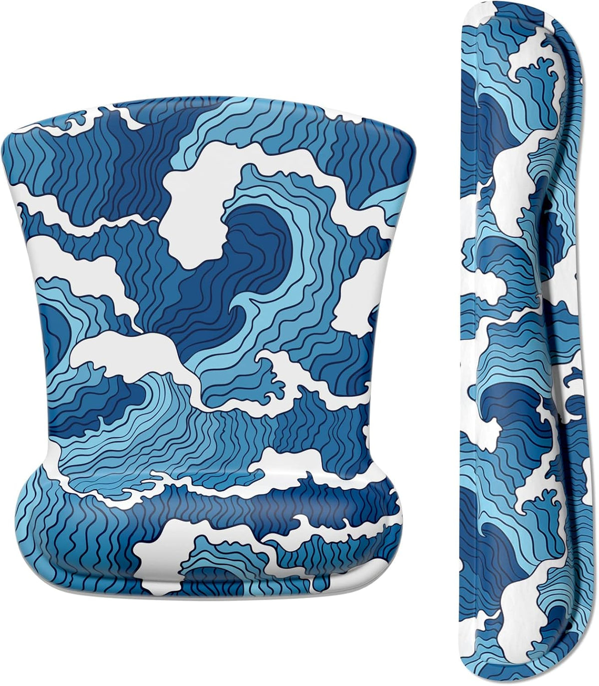 ITNRSIIET Mouse Pad Wrist Support Keyboard Wrist Rest Pad Ergonomic Mousepad Non-Slip Memory Foam Keyboard Pad Easy Typing Pain Relief Perfect for PC Laptop Gaming Office, Abstract Art Style