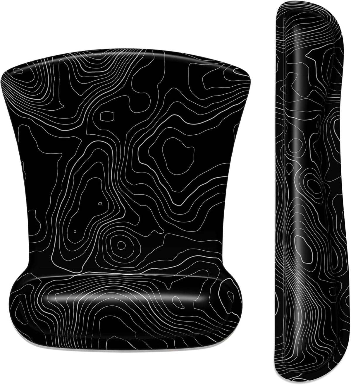 ITNRSIIET Mouse Pad Wrist Support Keyboard Wrist Rest Pad Ergonomic Mousepad Non-Slip Memory Foam Keyboard Pad Easy Typing Pain Relief Perfect for PC Laptop Gaming Office, Abstract Art Style