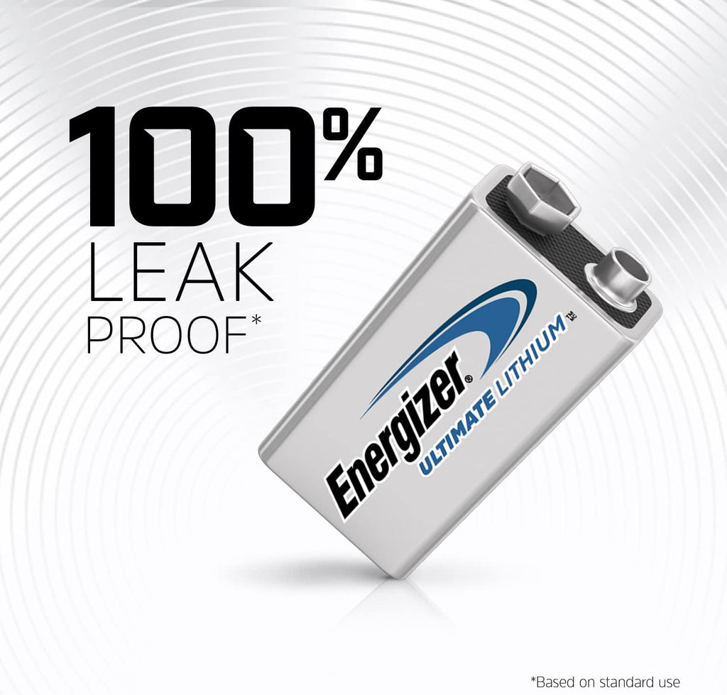 Energizer Ultimate Lithium 9V Batteries (2 Pack), Lithium 9 Volt Batteries