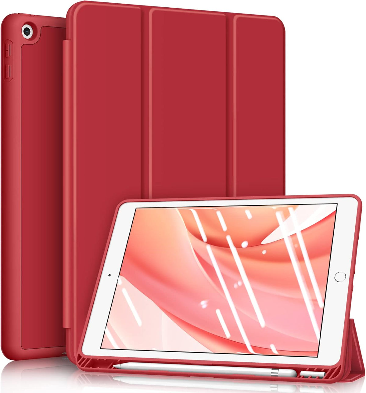 Fintie Slimshell Case for Ipad 9Th / 8Th / 7Th Generation (2021/2020/2019 Model) 10.2 Inch - [Built-In Pencil Holder] Soft TPU Protective Stand Back Cover, Auto Wake/Sleep, Composition Book Black