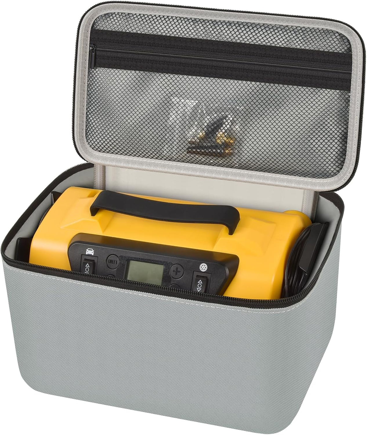 Air Compressor Storage Bag Compatible with Astroai Tire Inflator for Car Tire Pump 150PSI 12V DC/110V AC, Air Pump Carrying Case Holder for Lighter Extension Cord and Batteries (Black)