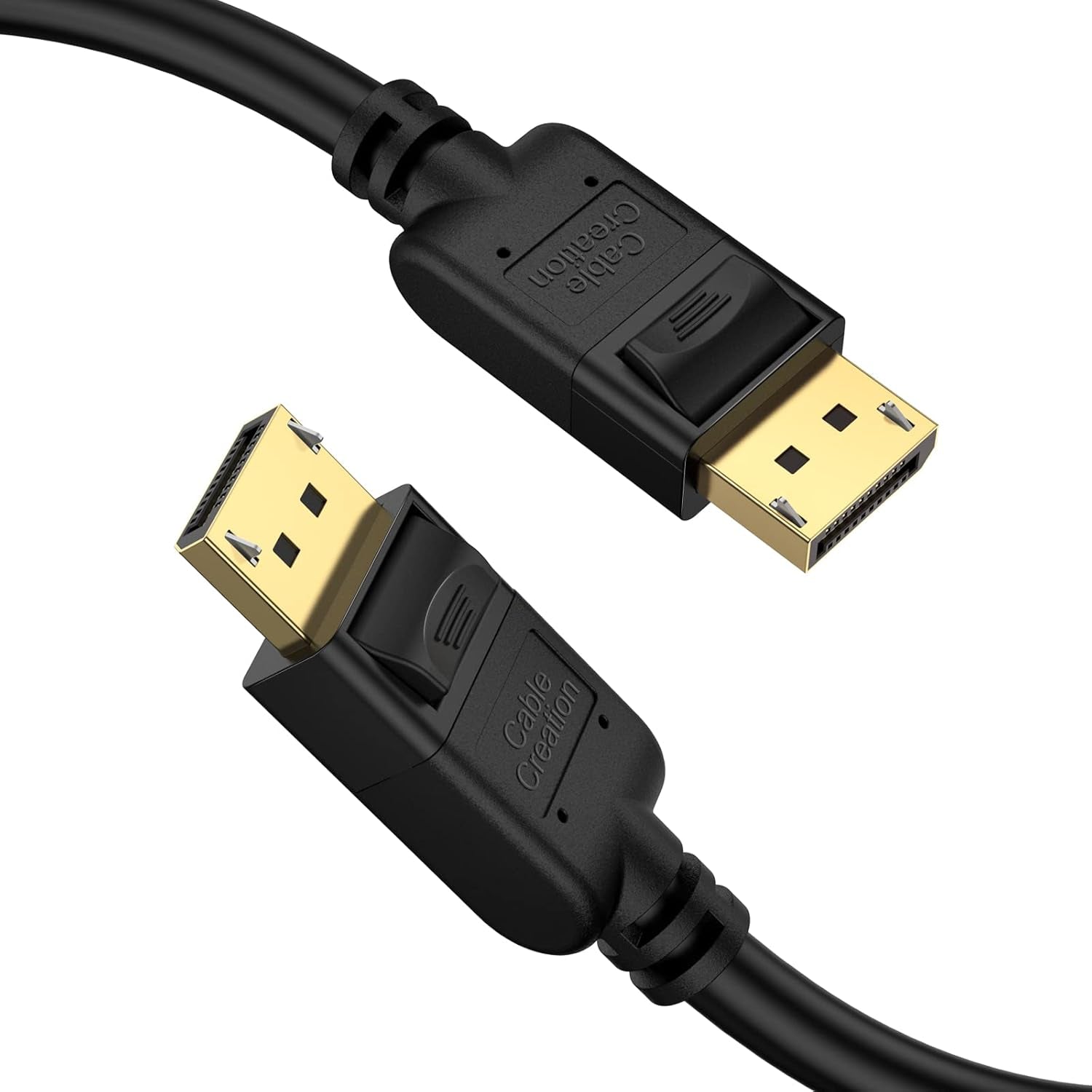 Cablecreation Displayport Cable 10Ft/3M, 4K DP Cable 1.2 Male to Male Support 4K@60Hz, 2K@144Hz Compatible with Computer, Desktop, Laptop, PC, Monitor, Projector,2Pack/Black