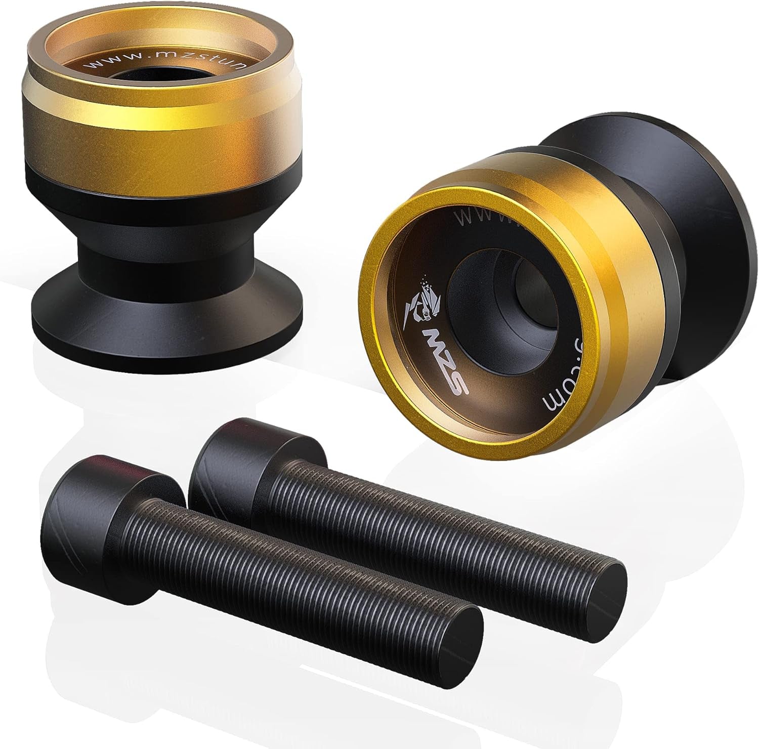 MZS 8MM Swingarm Spools Sliders Stand Universal M8 Black Compatible with CBR 600 F2 F3 F4 F4I CBR600RR CBR1000RR GSXR600 GSXR750 GSXR1000 GSXS750 SV650 ZX6R ZX10R Z650 Z900 Z1000 EX400 EX650 Daytona