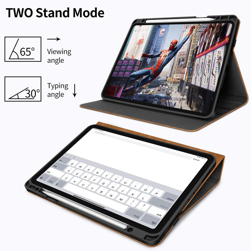 H HOLIMET Case for Ipad Pro 12.9 2022 6Th/5Th/4Th/3Rd Generation 2021 2020 2018 with Pencil Holder Pocket Soft TPU Back Shockproof, Auto Sleep/Wake, Vegan Leather