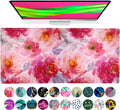 French KOKO Large Mouse Pad Desk Mat 15" X 30" – Extended Floral Desk Protector for Keyboard & Mouse – Non-Slip Waterproof Cute Office Pad Aesthetic Workstation Mat