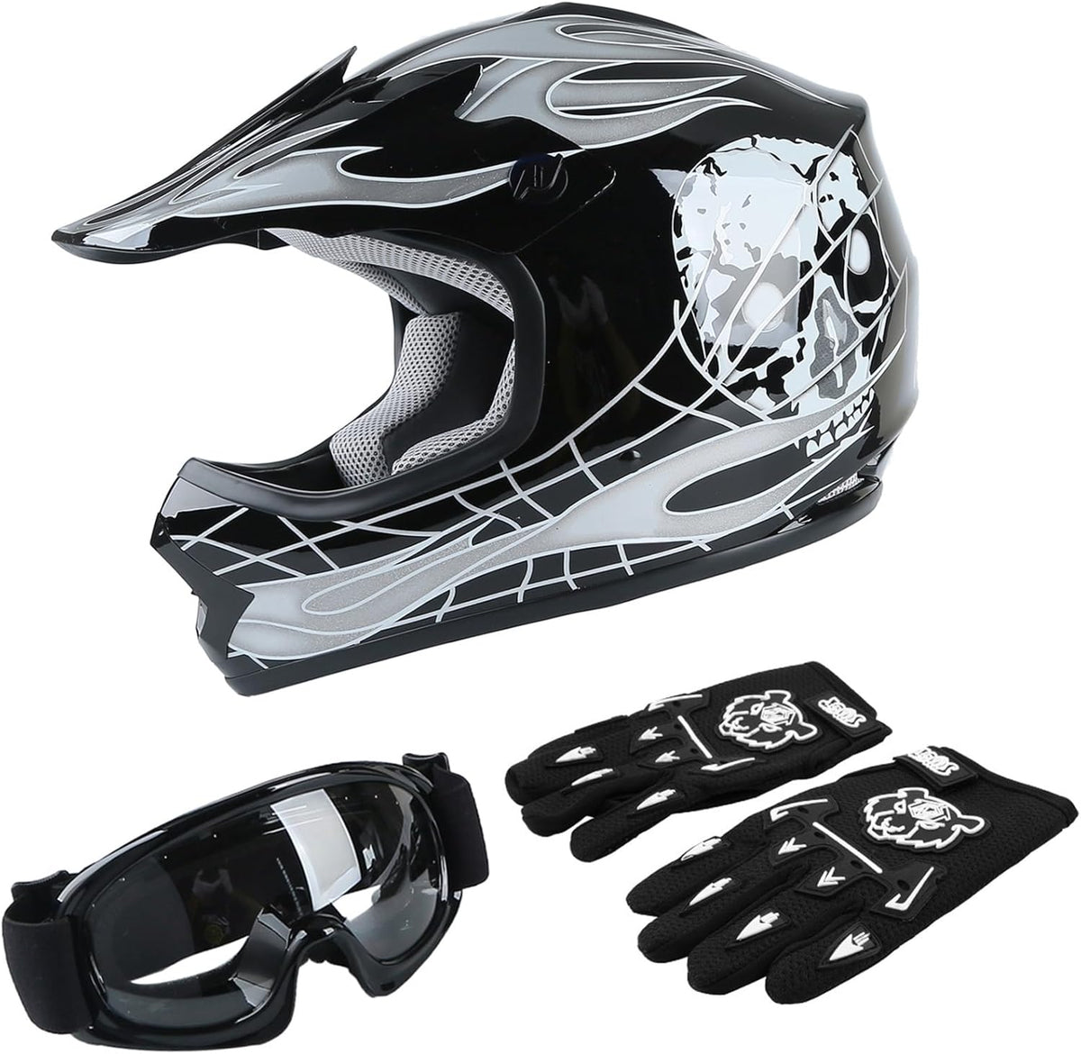 TCT-MOTORPARTS DOT Youth Kids Dirt Bike Full Face Helmets Motocross ATV Offroad Four Wheeler Helmet Pink Butterfly Medium Size