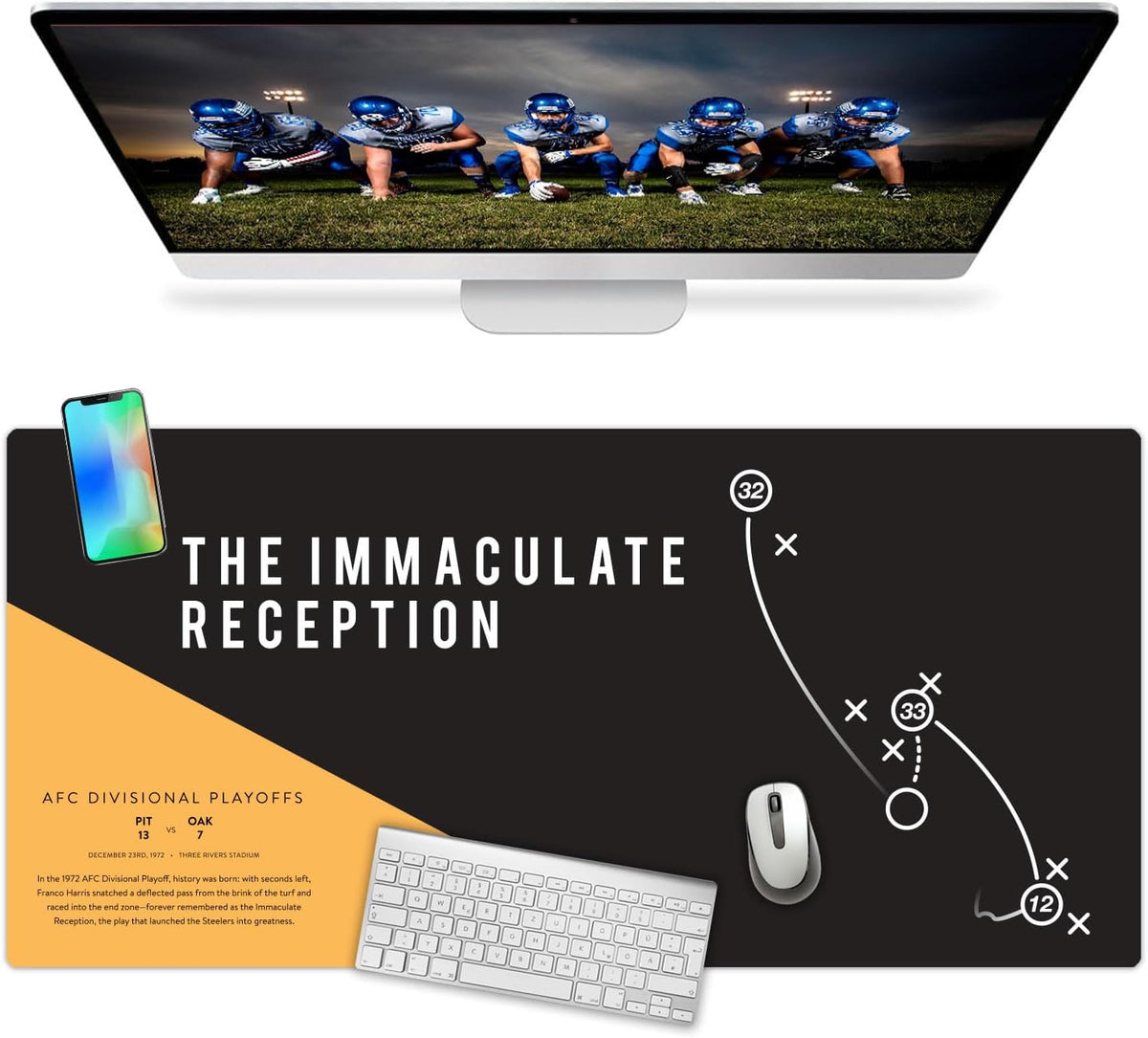 French KOKO Large Mouse Pad Desk Mat 15" X 30" – Extended Floral Desk Protector for Keyboard & Mouse – Non-Slip Waterproof Cute Office Pad Aesthetic Workstation Mat