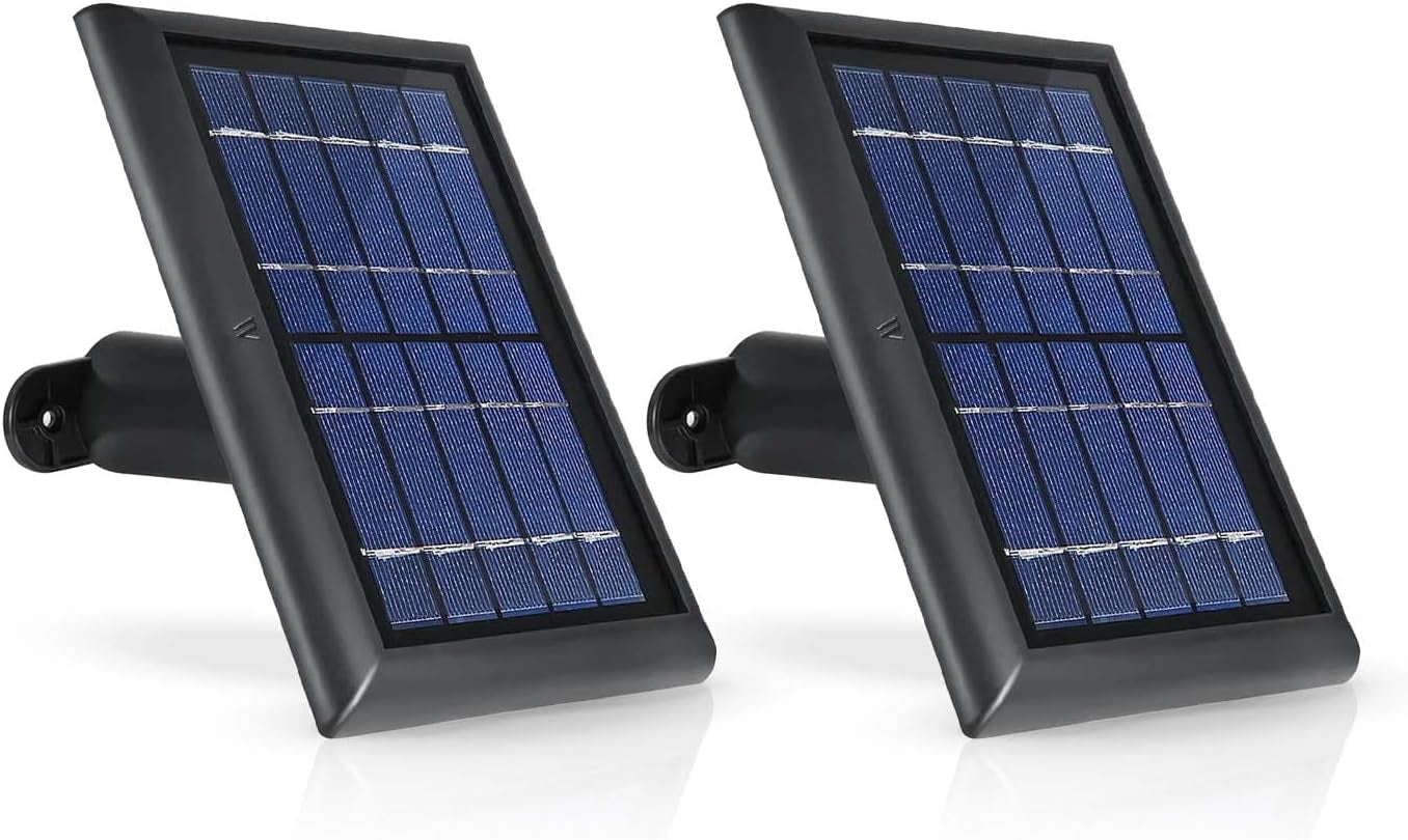 Wasserstein Solar Panel Compatible with Ring Spotlight Cam/Plus/Pro Battery, Stick up Cam/Pro & Outdoor Cam plus Battery - Continuous Power for Ring Surveillance Camera (3-Pack, White)