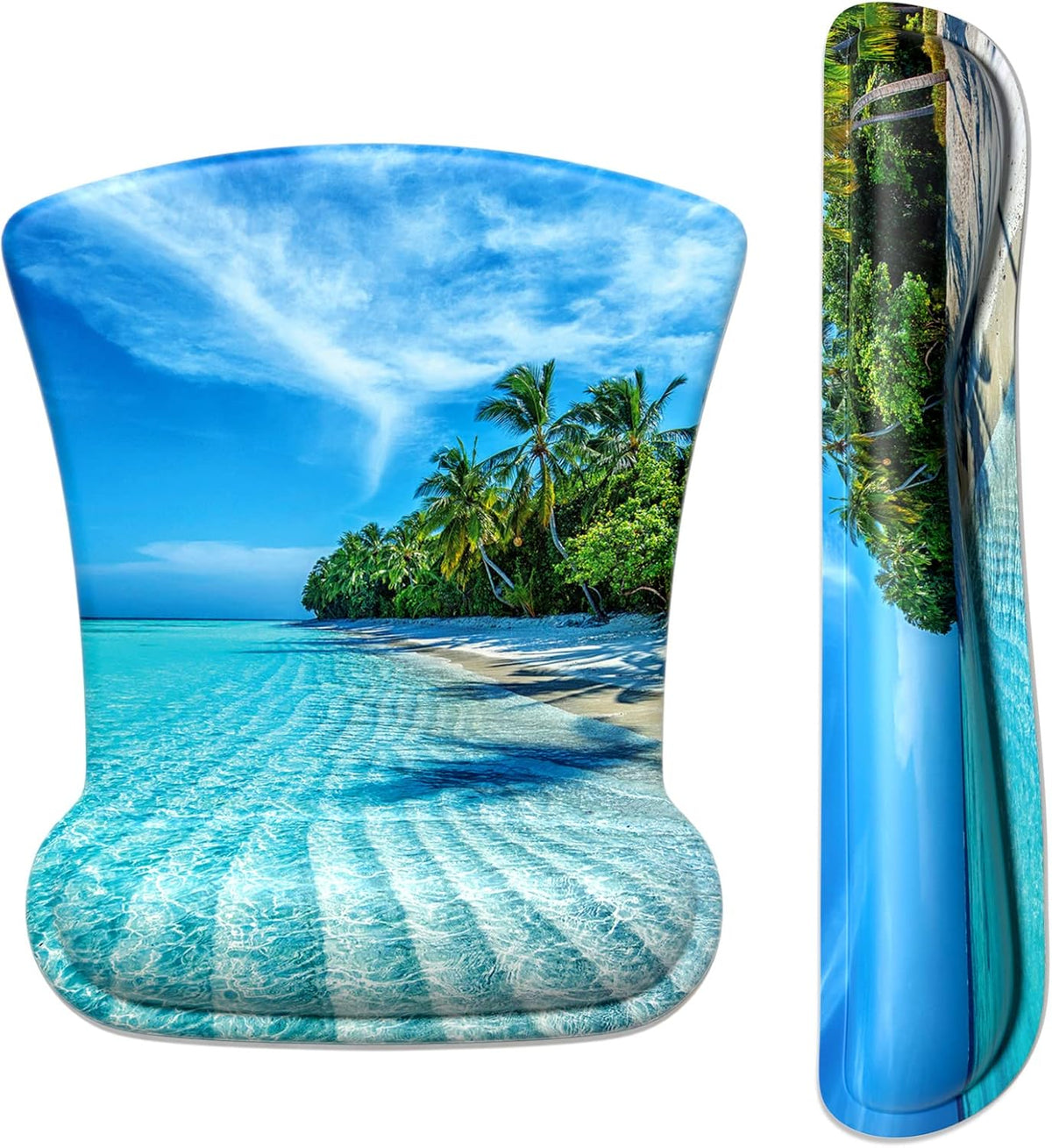 ITNRSIIET Mouse Pad Wrist Support Keyboard Wrist Rest Pad Ergonomic Mousepad Non-Slip Memory Foam Keyboard Pad Easy Typing Pain Relief Perfect for PC Laptop Gaming Office, Abstract Art Style
