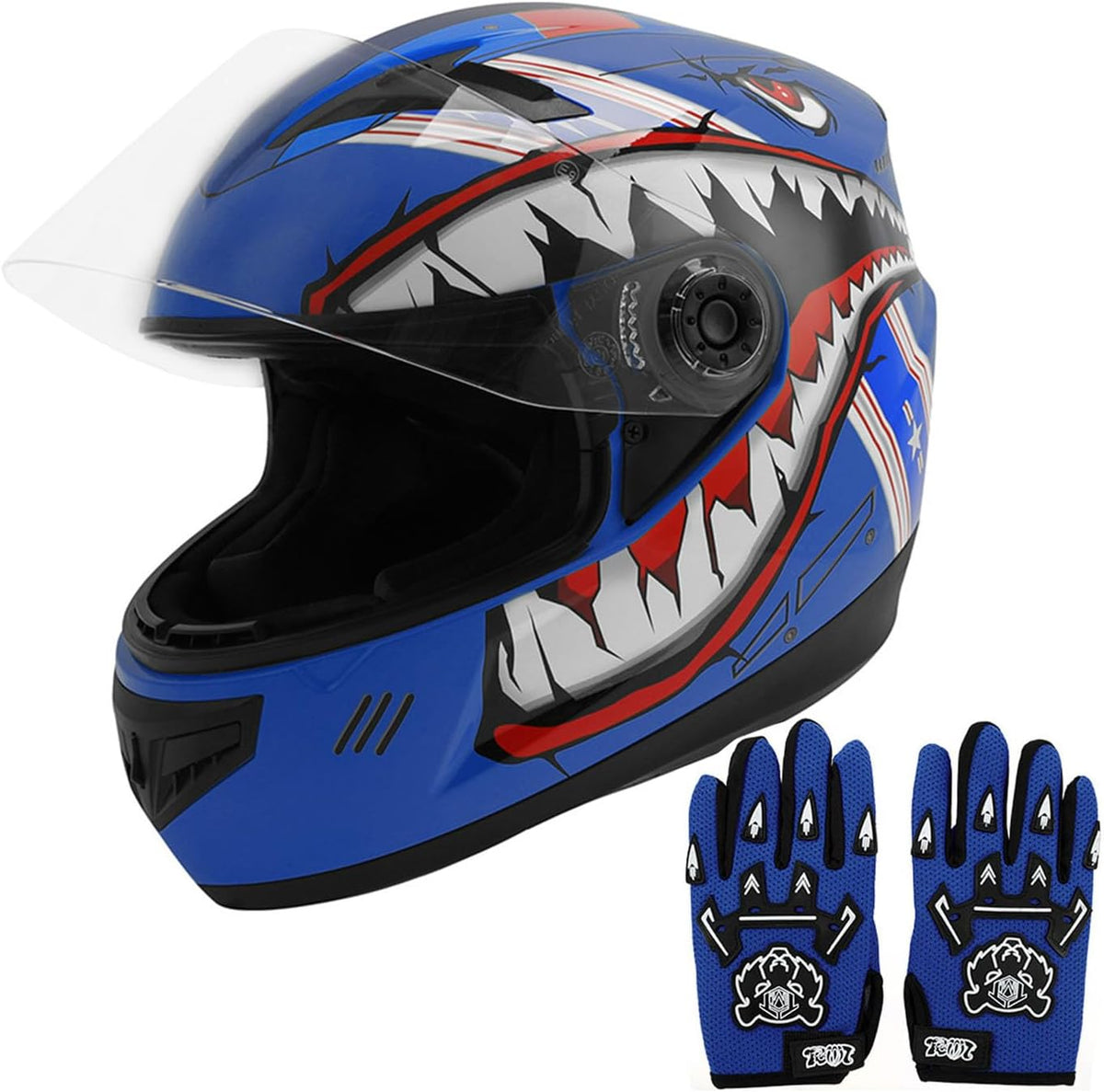 TCT-MOTORPARTS DOT Youth Kids Dirt Bike Full Face Helmets Motocross ATV Offroad Four Wheeler Helmet Pink Butterfly Medium Size