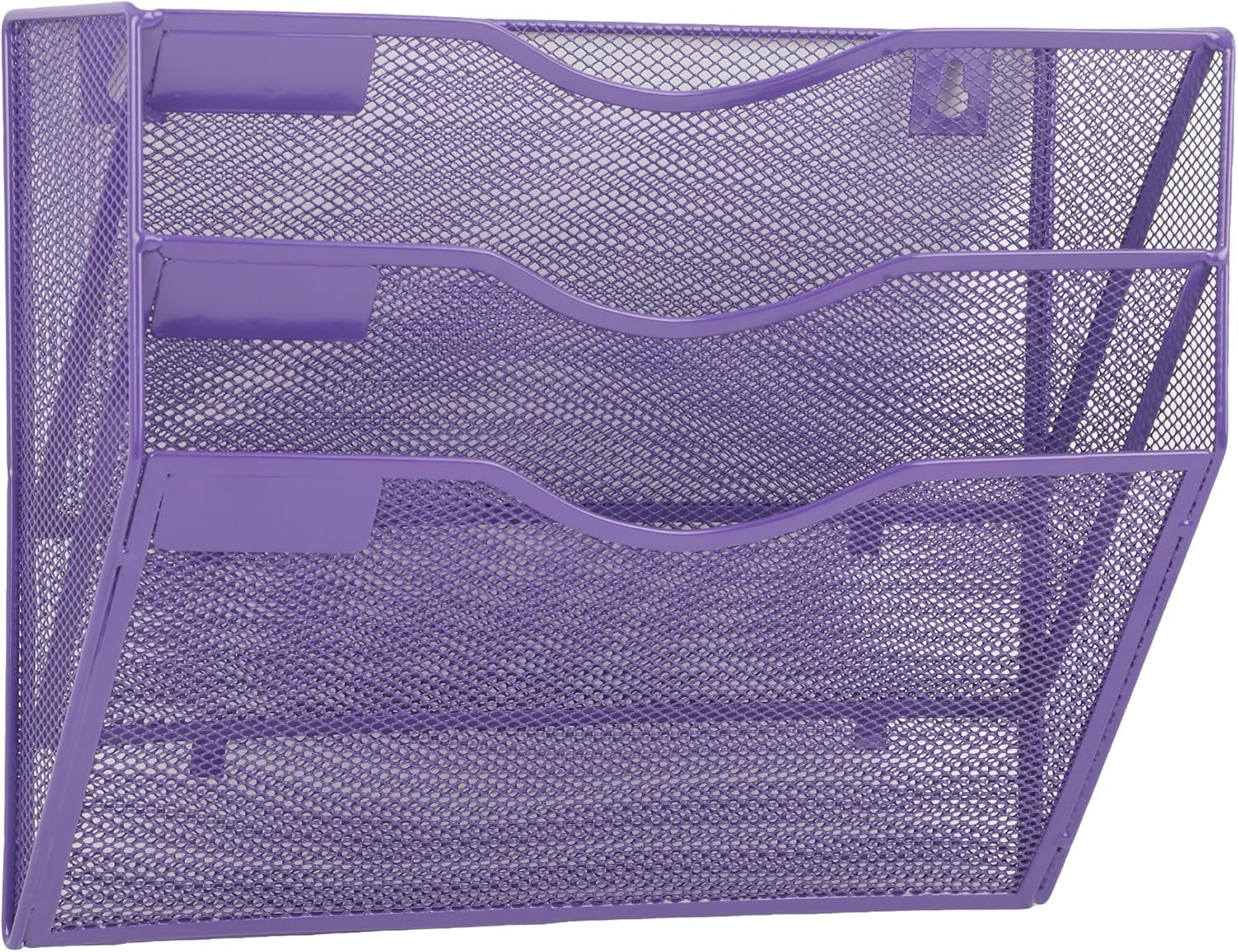 EASEPRES 8 Pocket Mesh Hanging Wall File Organizer, Wall Mounted Mail Paper Document Folder Holder, Clipboard Storage Organization Magazine Rack with Nametag Label for Office Home School, Black