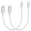 Huukein Short USB C Cable 1Ft, 2 Pack USB a to USB C Carplay Cable for Iphone 17 Air 16 15 Pro Max Plus, Short USBC Car Charger Cord, White