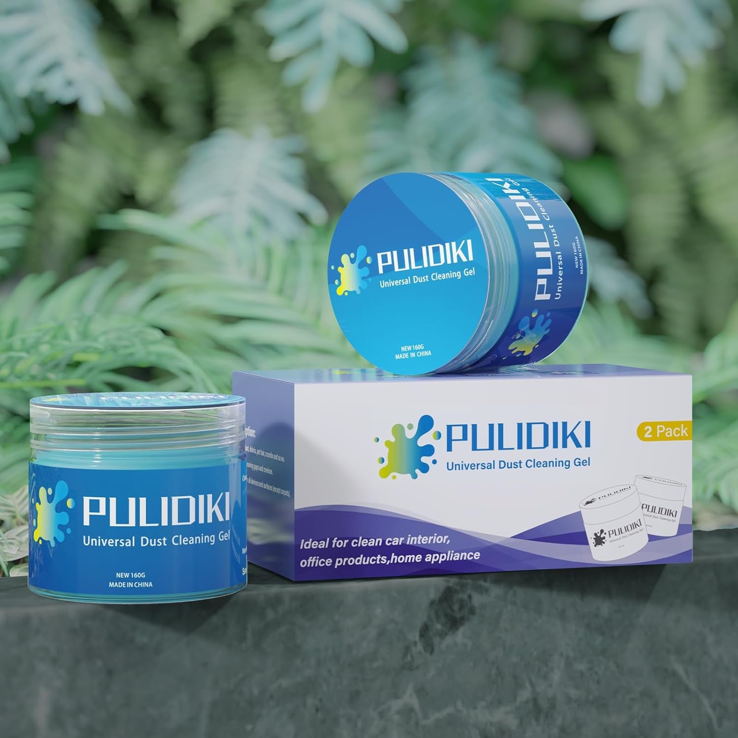 PULIDIKI Car Cleaning Gel Car Cleaning Putty Car Putty Auto Detailing Tools Car Slime Cleaner Dust Cleaning Gel for Car Interior Cleaner Car Cleaning Supplies Cleaning Kit Car Accessories Blue 2Pack