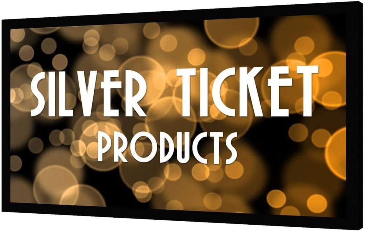 Silver Ticket Products STR Series 6 Piece Home Theater Fixed Frame 4K / 8K Ultra HD, HDTV, HDR & Active 3D Movie Projection Screen, 16:9 Format, 150" Diagonal, White Material STR-169150