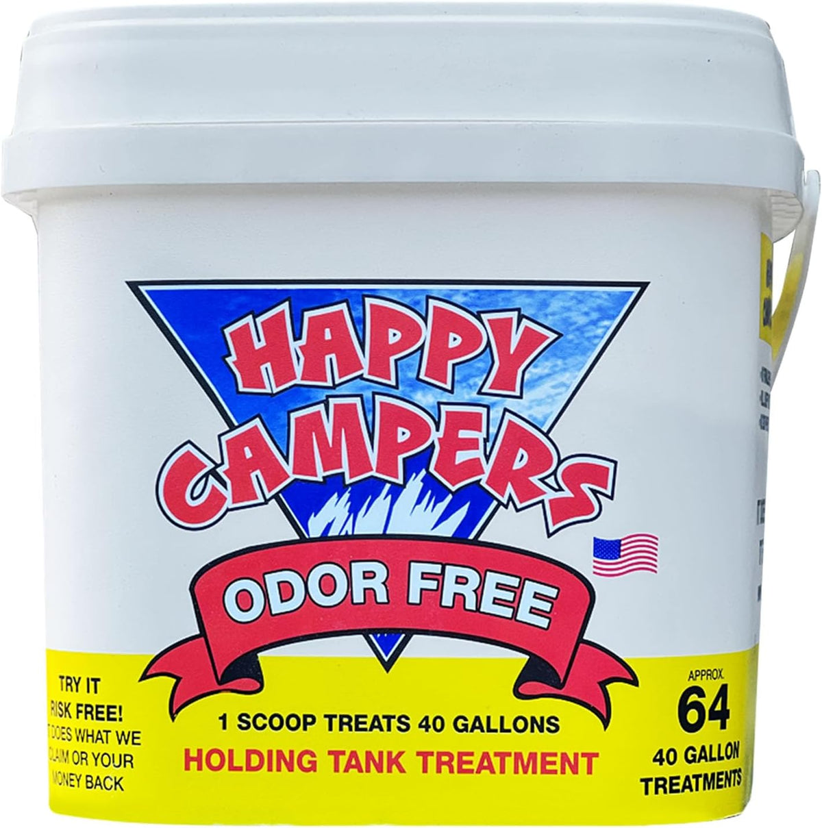 Happy Campers RV Toilet Treatment - Powerful Odor Control, Long-Lasting RV Tank Treatment - Prevents Clogs, Buildup, Sensor Failure - Keeps Holding Tank Clean & Healthy, Odor Free (18 Treatments)