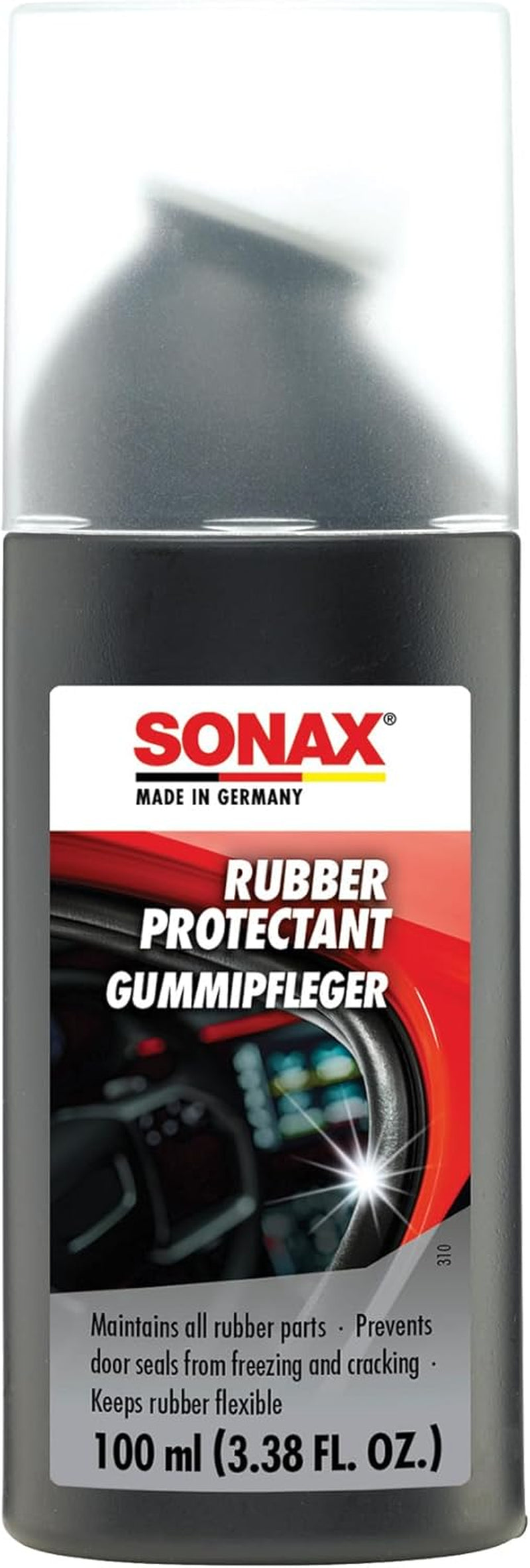 SONAX Rubber Protectant | Gummipfleger | Rubber Trim and Seal Conditioner | Prevents Sticking in Winter | Easy Application | Prolongs Rubber Seals | 340100