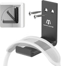 Foldable Headphone Stand & Headset Holder Mount, No-Scratch Silicone Pad Wall Hook for Gaming Headset, Space-Saving under Desk Hanger with Strong Adhesive for PC, Home, and Office, Black