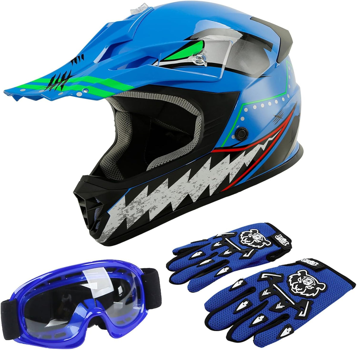 TCT-MOTORPARTS DOT Youth Kids Dirt Bike Full Face Helmets Motocross ATV Offroad Four Wheeler Helmet Pink Butterfly Medium Size