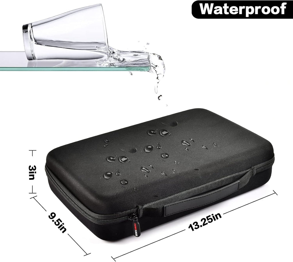 Comecase Battery Organizer Storage Case, Battery Vault Carrying Container Bag Holder - Holds 148+ Batteries AA AAA AAAA C D 9V Button Cell - with BT-168 Tester for Home&Garage- Black(Box Only)