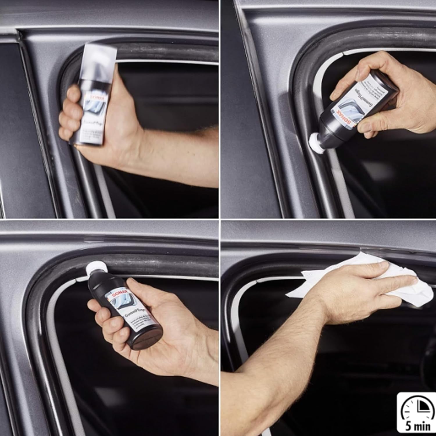 SONAX Rubber Protectant | Gummipfleger | Rubber Trim and Seal Conditioner | Prevents Sticking in Winter | Easy Application | Prolongs Rubber Seals | 340100