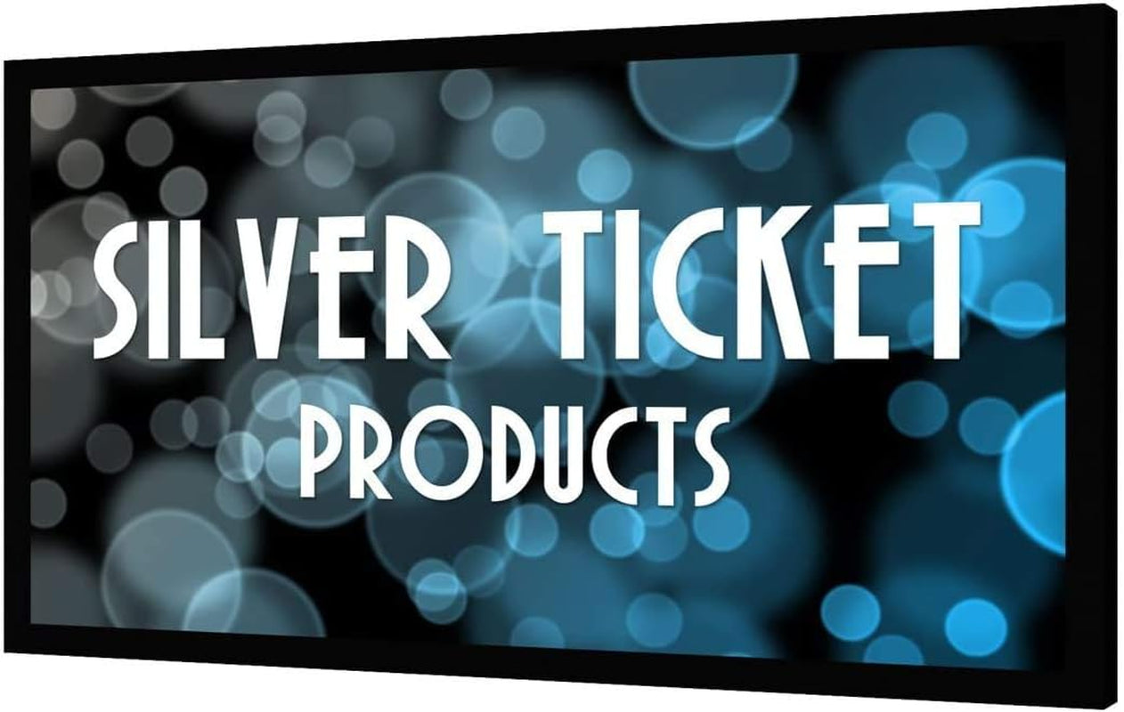 Silver Ticket Products STR Series 6 Piece Home Theater Fixed Frame 4K / 8K Ultra HD, HDTV, HDR & Active 3D Movie Projection Screen, 16:9 Format, 150" Diagonal, White Material STR-169150