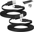 Itramax USB to Micro USB Extension Cable 30FT 2Pack,Extra Long Flat Charging Power Extender Cord for Wyze Cam V4/Pan V2/V3,Blink Mini/Xt/Xt2/Outdoor 3,EZVIZ Cb3,Eufycam 2 Pro/2C,25,50,Security Camera