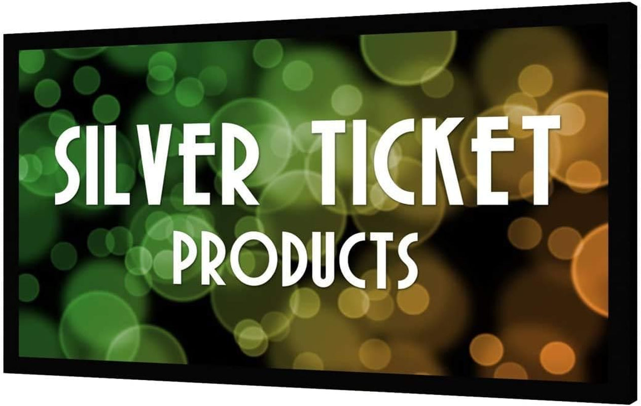 Silver Ticket Products STR Series 6 Piece Home Theater Fixed Frame 4K / 8K Ultra HD, HDTV, HDR & Active 3D Movie Projection Screen, 16:9 Format, 150" Diagonal, White Material STR-169150